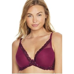 Wacoal Instant Icon T-Shirt Bra 853322, Port/Sumac New Size 34D